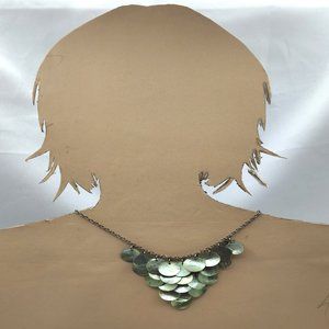 Sea Green Mother of Pearl Cascade Necklace